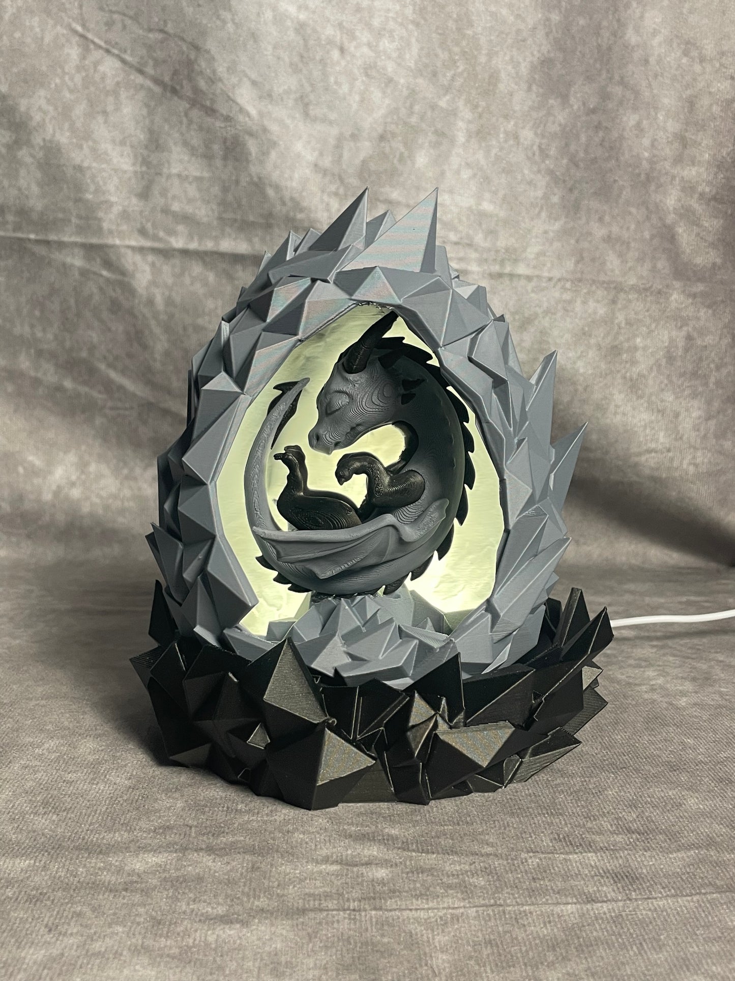 Baby Stone Dragon Lamp