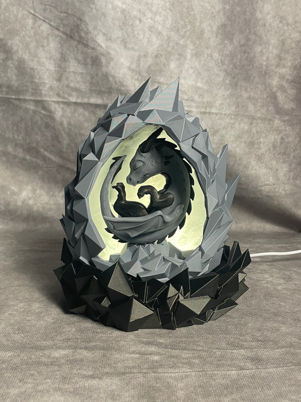 Baby Stone Dragon Lamp