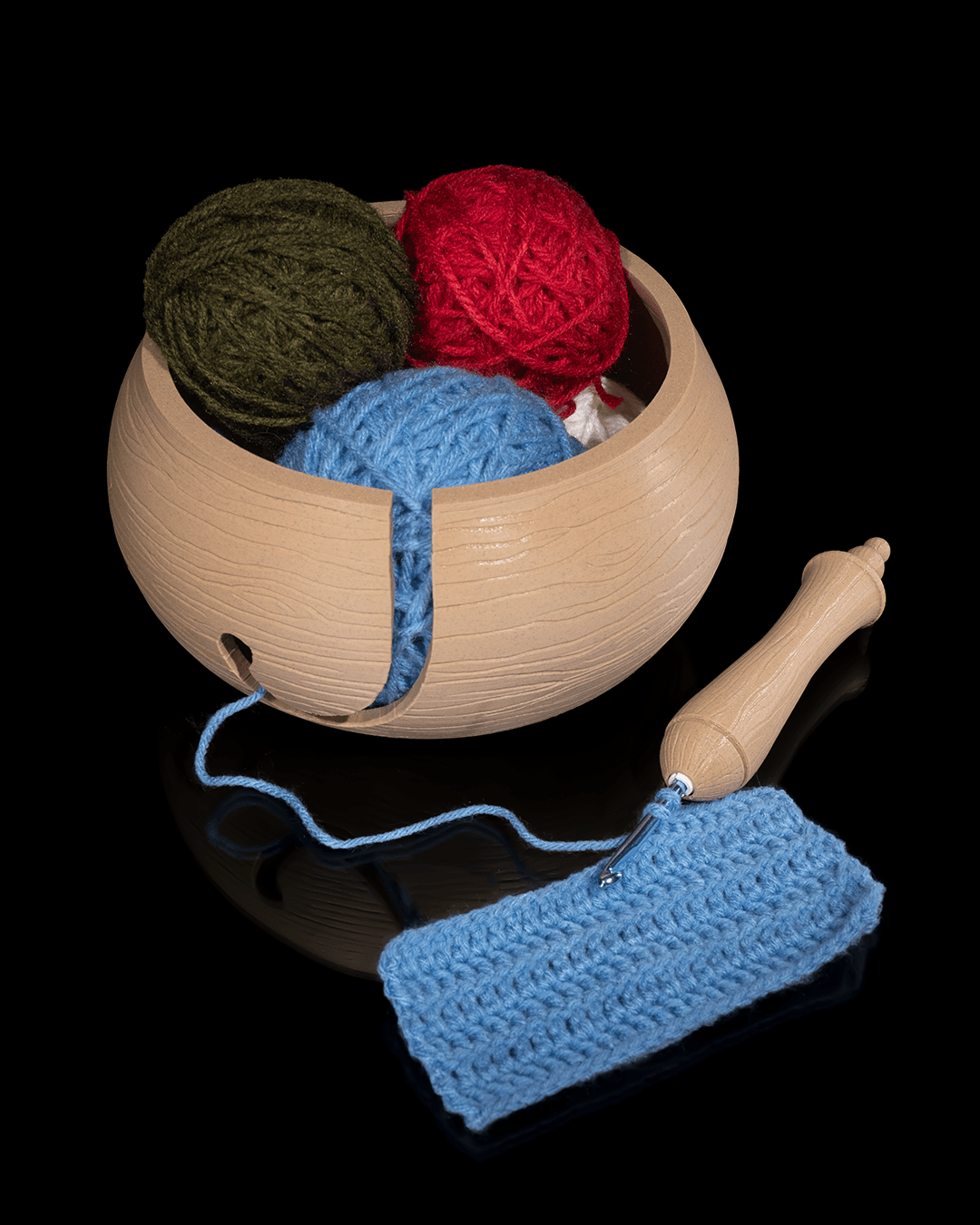 Wooden Kit Yarn Bowl